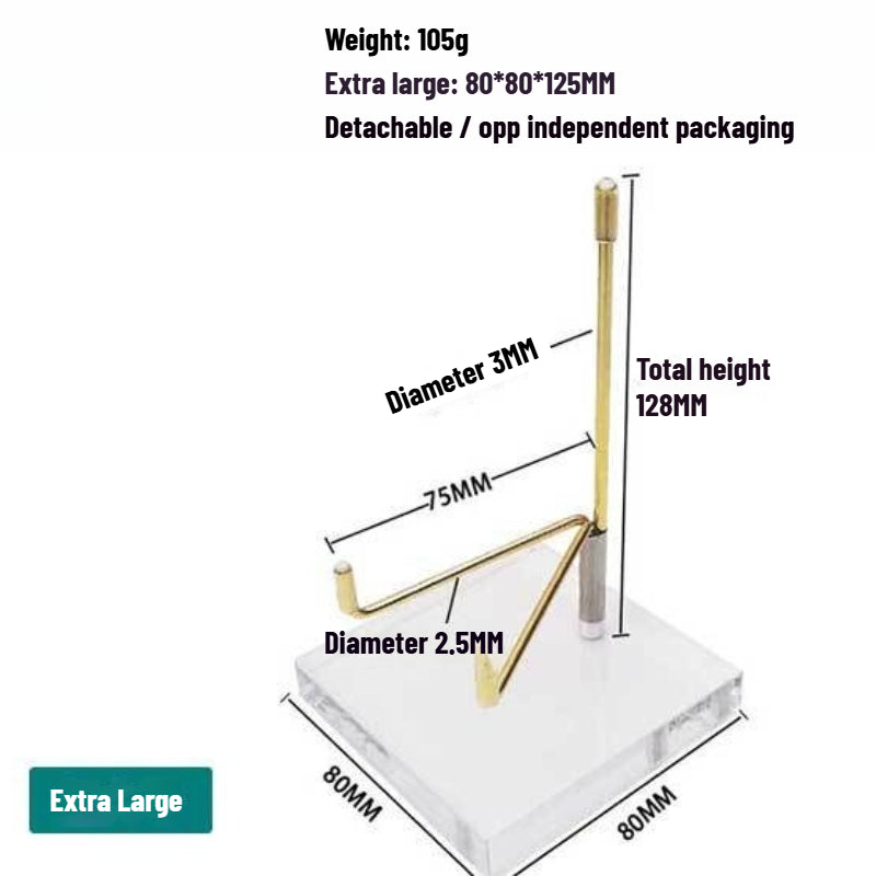Transparent Crystal Mineral Specimen Display Stand