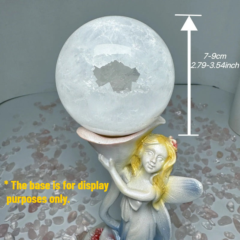 Authentic White Agate Geode Crystal Balls - Bring in Abundant Prosperity