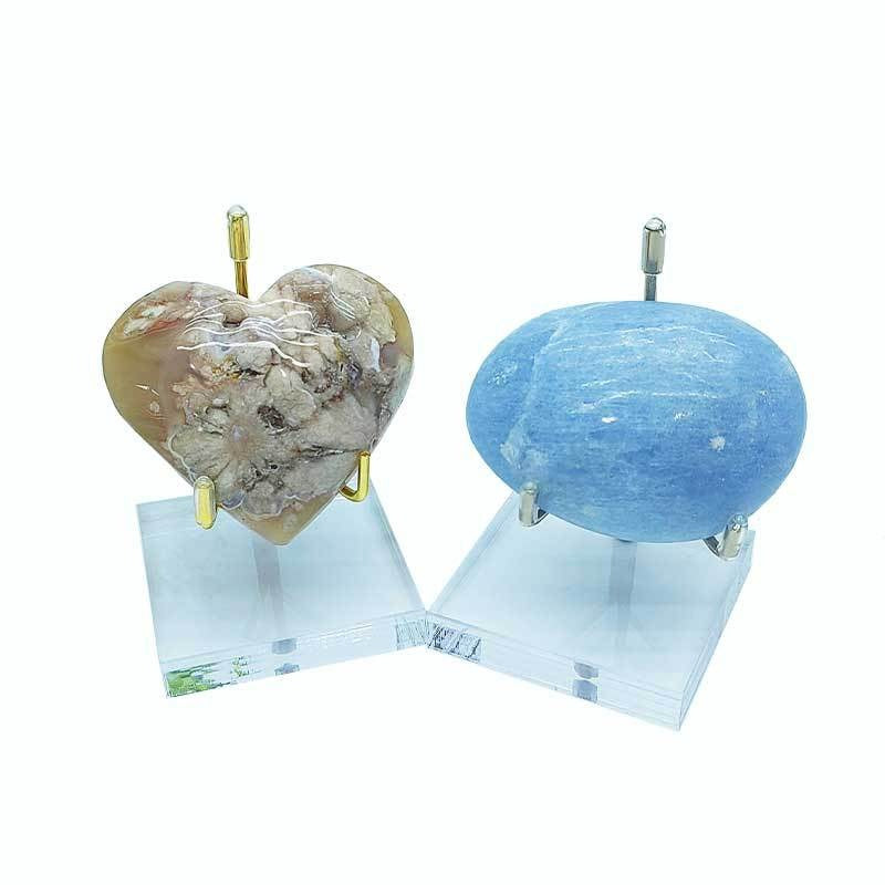 Transparent Crystal Mineral Specimen Display Stand
