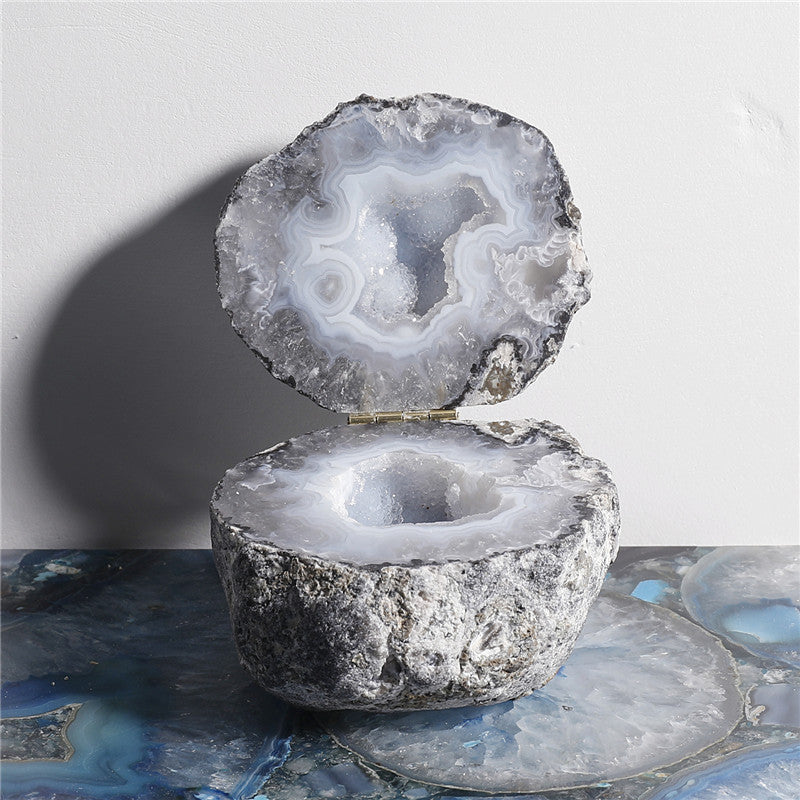 Natural Agate Geode Wealth Bowl - Attract Prosperity