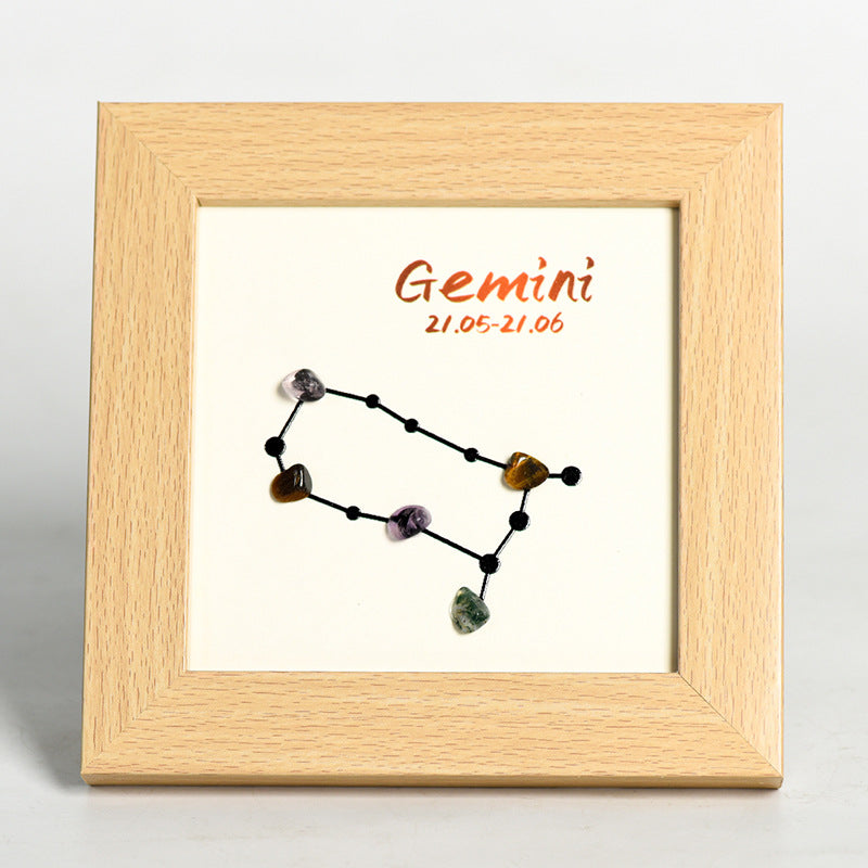Sheehas Zodiac Crystal Raw Stone Photo Frame - Zodiac Resonance