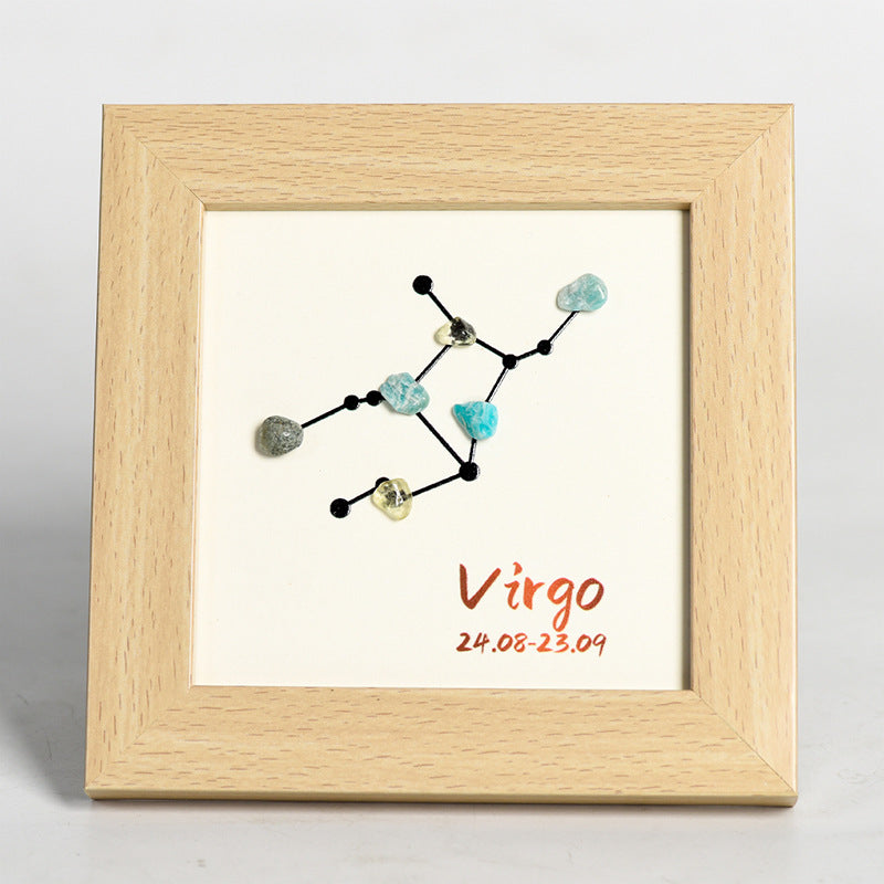 Sheehas Zodiac Crystal Raw Stone Photo Frame - Zodiac Resonance