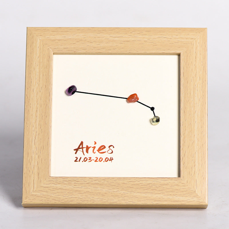 Sheehas Zodiac Crystal Raw Stone Photo Frame - Zodiac Resonance