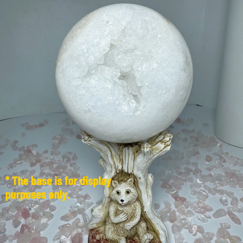 Authentic White Agate Geode Crystal Balls - Bring in Abundant Prosperity