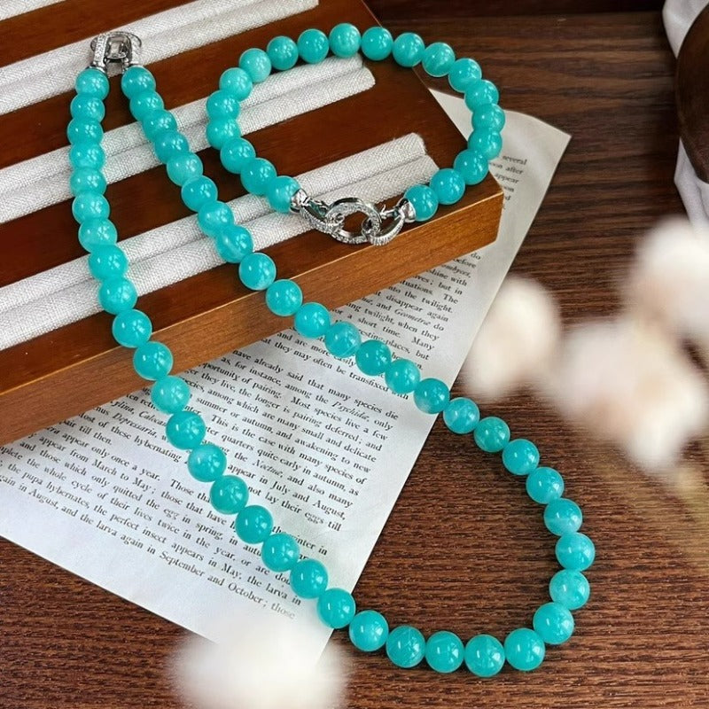 Natural Amazonite Chakra Healing Jewelry Set