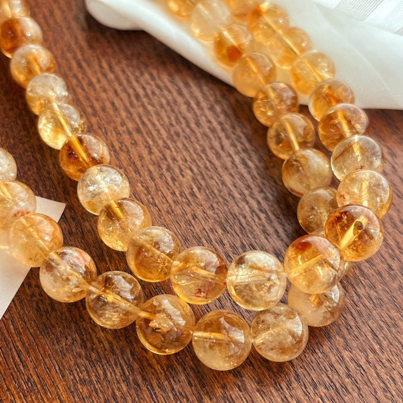 Sheehas Feng Shui Natural Citrine Wealth-Gathering Necklace and Bracelet Set