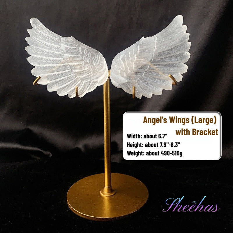 Selenite Angel Wings Stand: Purify Energy and Relieve Stress