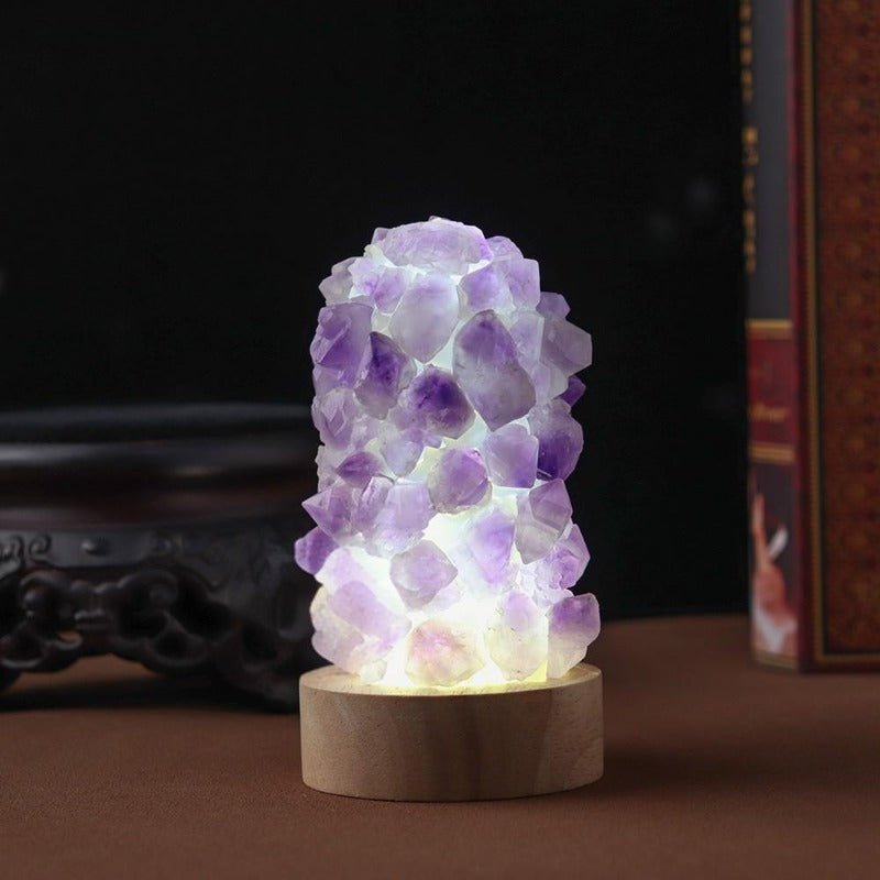 Sheehas Amethyst Magic - Color Energy Crystal Night Light - Feng Shui Energy Guardian, Dreamy Healing Light - 我的商店 -