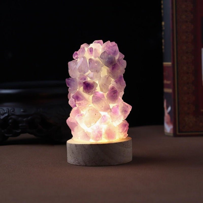 Sheehas Amethyst Magic - Color Energy Crystal Night Light - Feng Shui Energy Guardian, Dreamy Healing Light - 我的商店 -