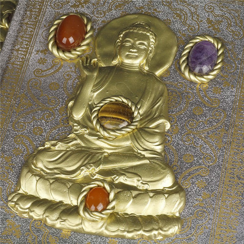 Sheehas Buddha - Blessed Feng - Shui Crystal Magic Notebook 10"*7.5"*0.8" - 我的商店 - Artwork in Decor
