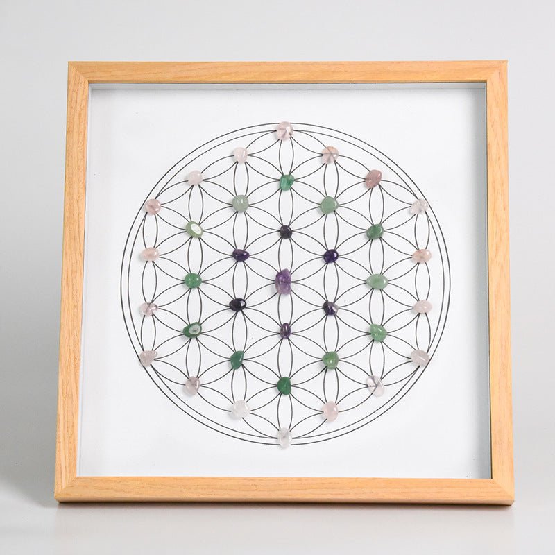 Sheehas Energy Healing Crystal Array Photo Frame - Array Protection (12.6"* 12.6") - 我的商店 -