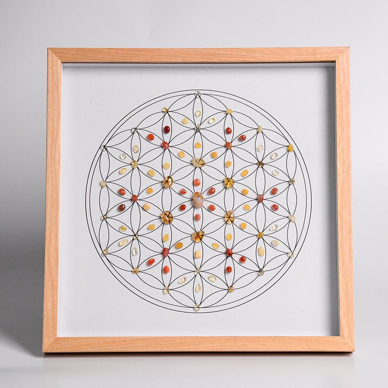 Sheehas Energy Healing Crystal Array Photo Frame - Array Protection (12.6"* 12.6") - 我的商店 -
