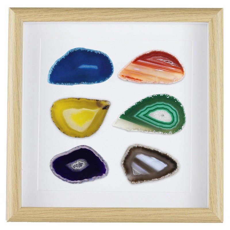 Sheehas Feng Shui Raw Agate Slices Healing Photo Frame - 我的商店 -