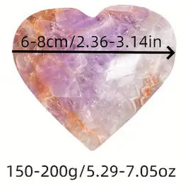 Sheehas Feng Shui Spiritually Charming Natural Amethyst - Agate Symbiosis Heart - Shaped Ornament - The Messenger of Love and Luck Energy - 我的商店 -