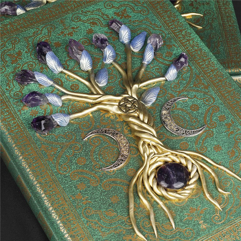 Sheehas Feng Shui Tree of Life Natural Crystal Magic Notebook 10"7.5"*0.8" - 我的商店 - Artwork in Decor
