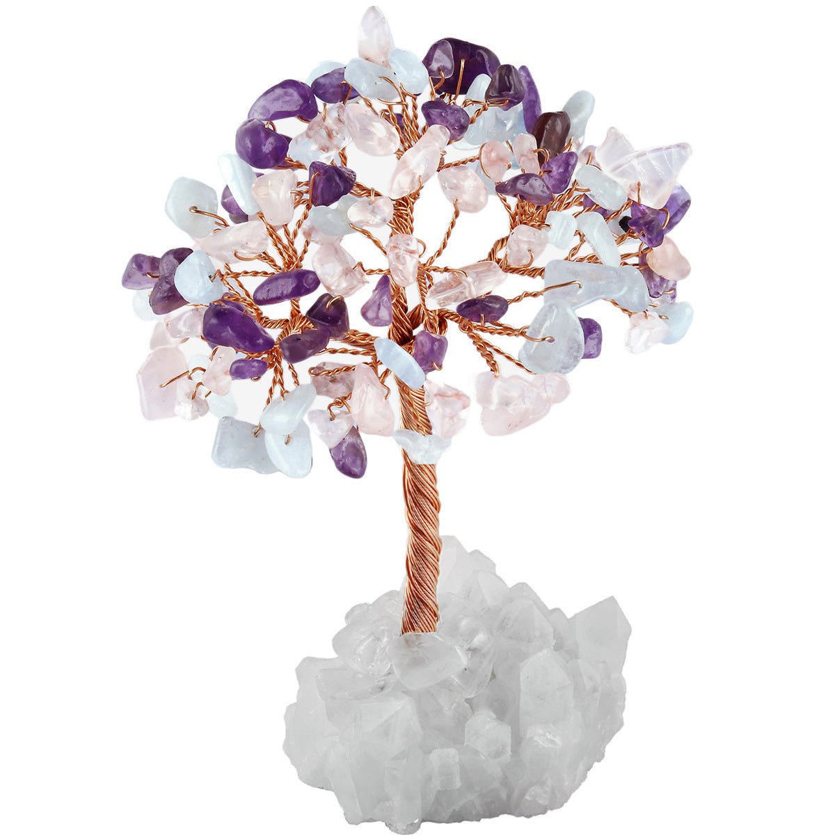 Sheehas Sacred Tree of Life with Natural Clear Quartz Cluster Base - 我的商店 -