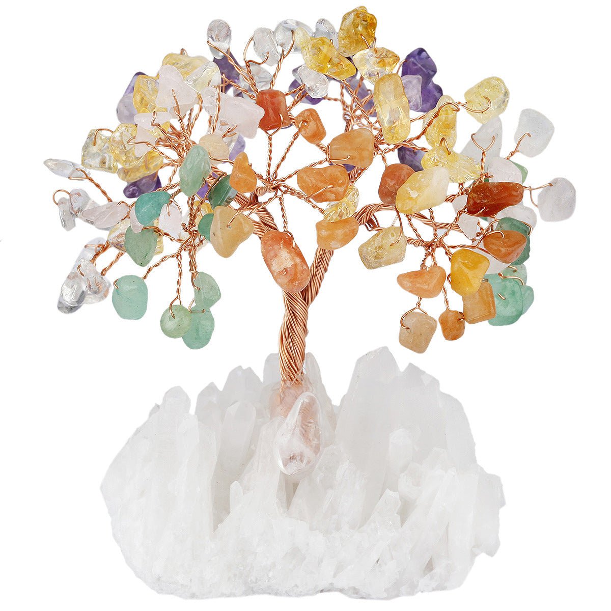 Sheehas Sacred Tree of Life with Natural Clear Quartz Cluster Base - 我的商店 -