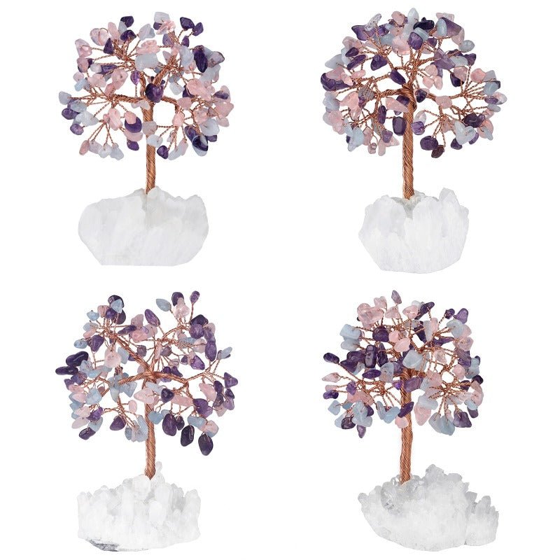 Sheehas Sacred Tree of Life with Natural Clear Quartz Cluster Base - 我的商店 -