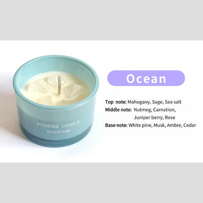 Sheehas Feng Shui Meditation Crystal Scented Candle - Stress Relief