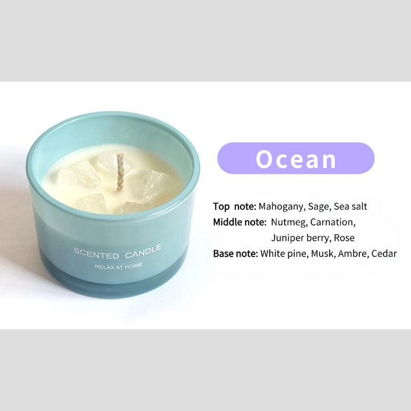 Sheehas Feng Shui Meditation Crystal Scented Candle - Stress Relief