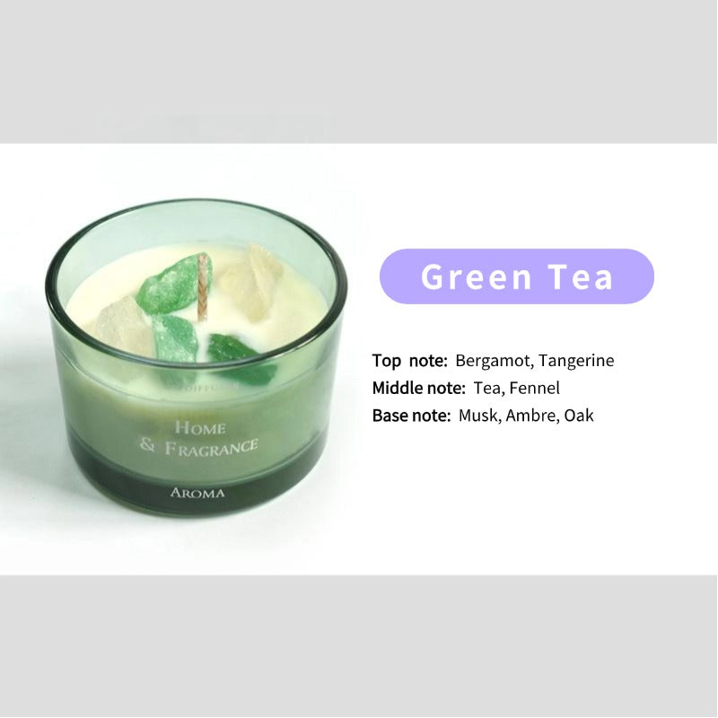 Sheehas Feng Shui Meditation Crystal Scented Candle - Stress Relief