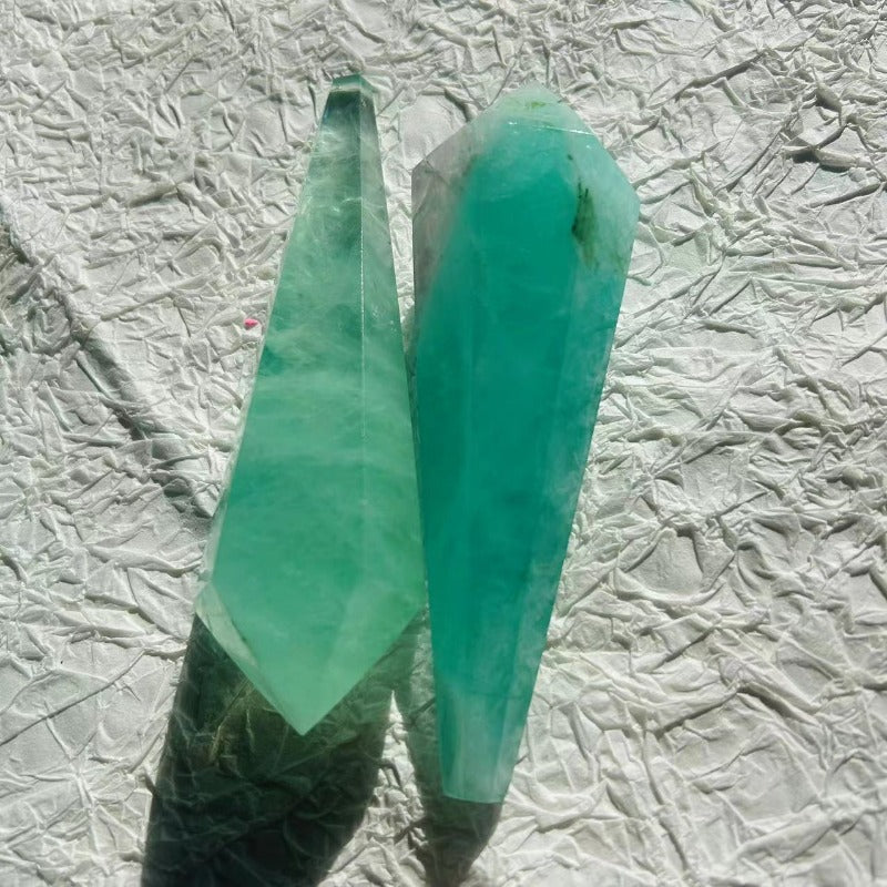 « Sheehas Natural Crystal Scepter » – Sceptre de guérison des chakras en fluorite verte