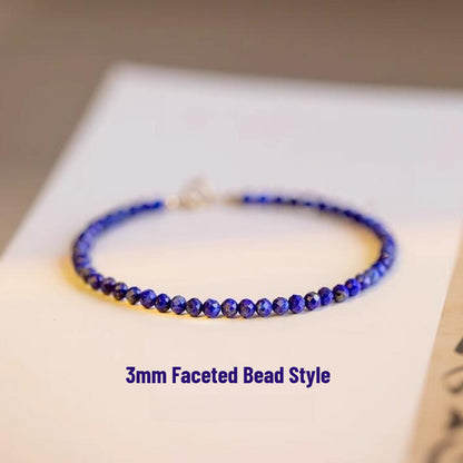 Sheehas Feng Shui Natural Lapis Lazuli 14K Gold-filled Energy Healing Stackable Bracelet