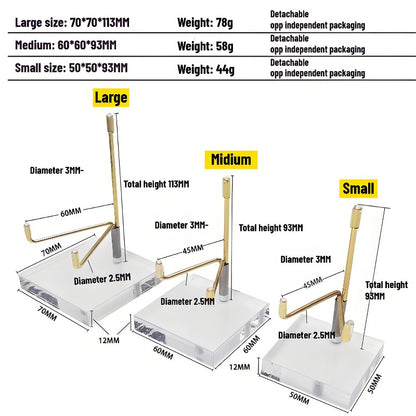 Transparent Crystal Mineral Specimen Display Stand