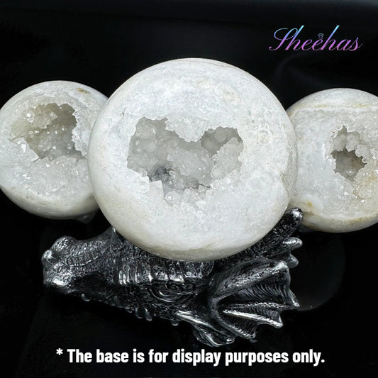 Authentic White Agate Geode Crystal Balls - Bring in Abundant Prosperity
