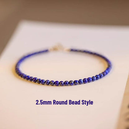 Sheehas Feng Shui Natural Lapis Lazuli 14K Gold-filled Energy Healing Stackable Bracelet