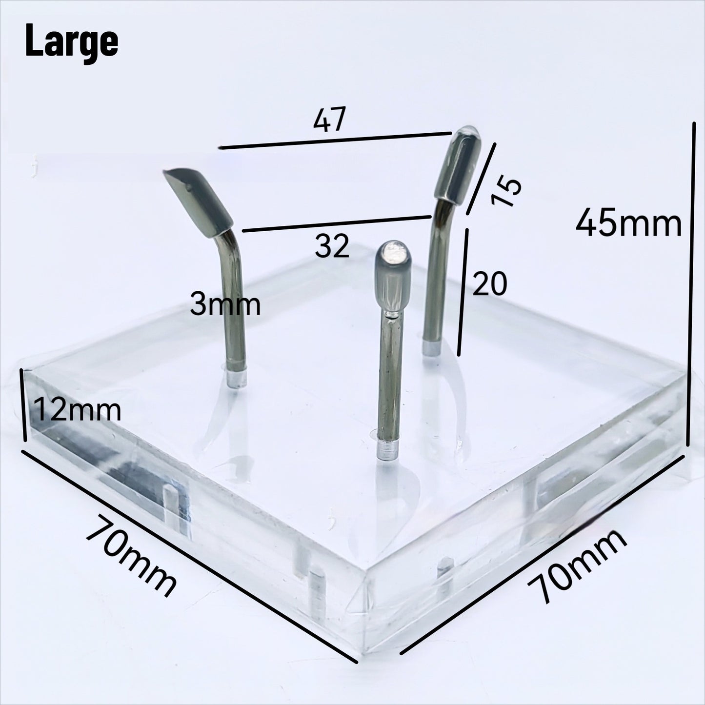 Acrylic Transparent Base for Raw Stone Bracket
