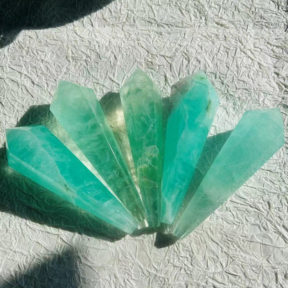 « Sheehas Natural Crystal Scepter » – Sceptre de guérison des chakras en fluorite verte