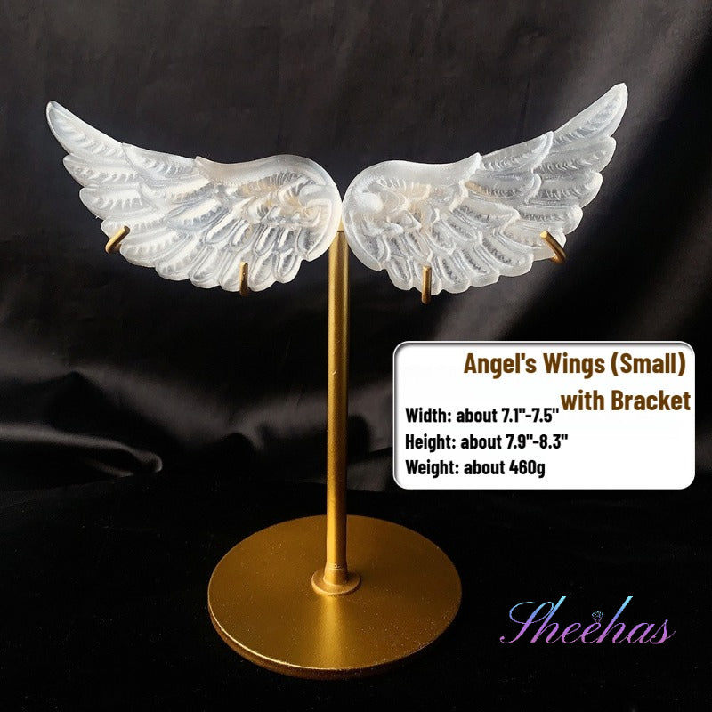 Selenite Angel Wings Stand: Purify Energy and Relieve Stress