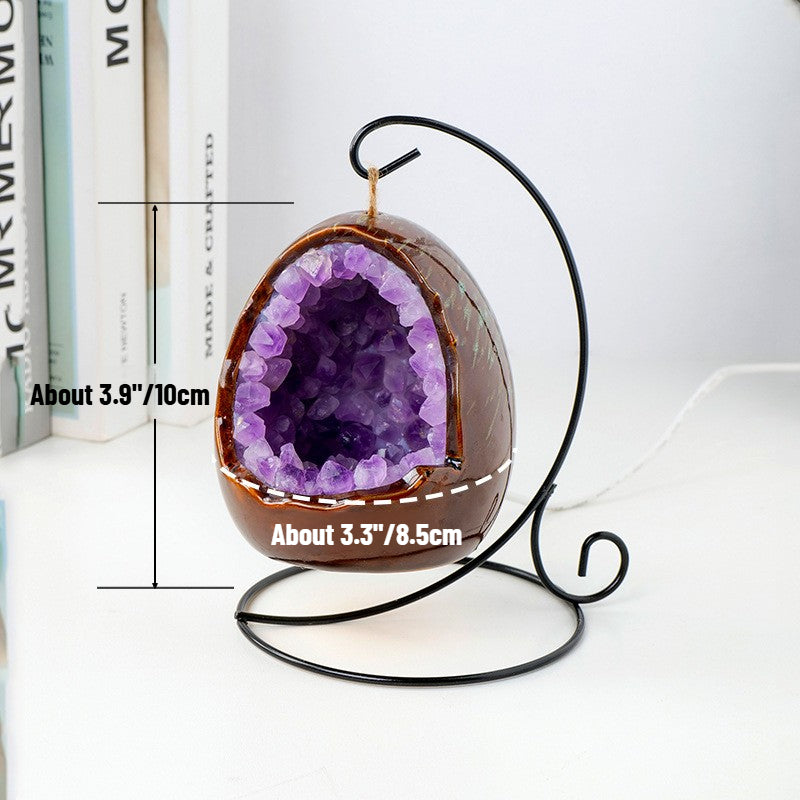 Dinosaur Egg Crystal Raw Stone Night Light