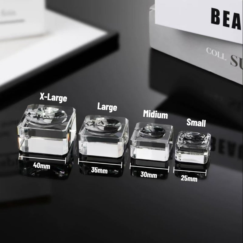 K9-Glass Crystal Ball Square Display Stand
