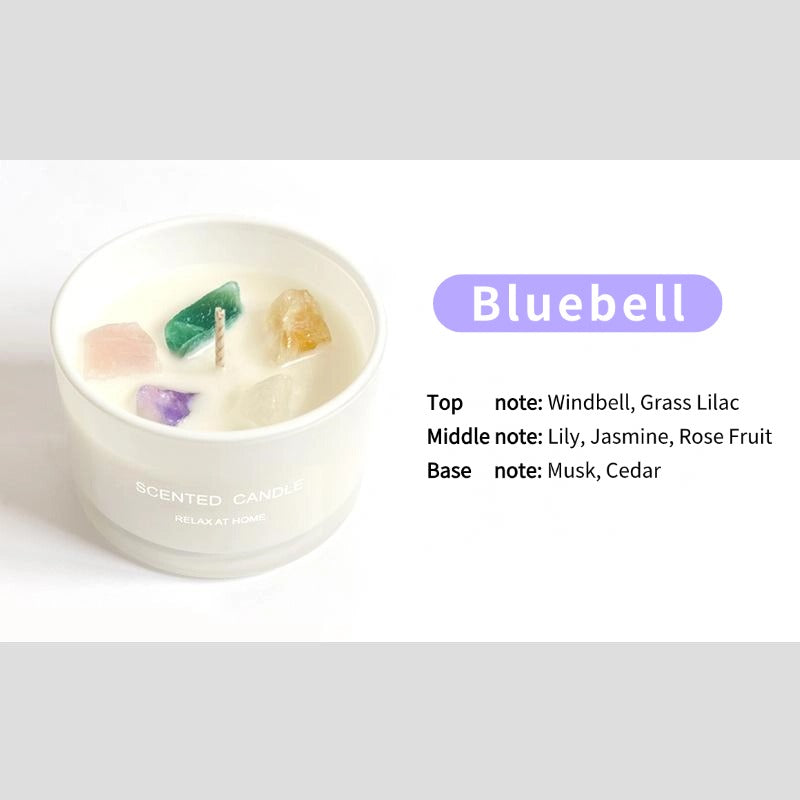 Sheehas Feng Shui Meditation Crystal Scented Candle - Stress Relief