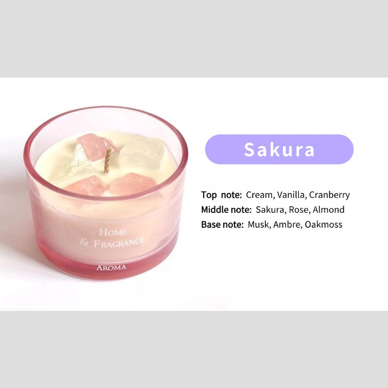 Sheehas Feng Shui Meditation Crystal Scented Candle - Stress Relief
