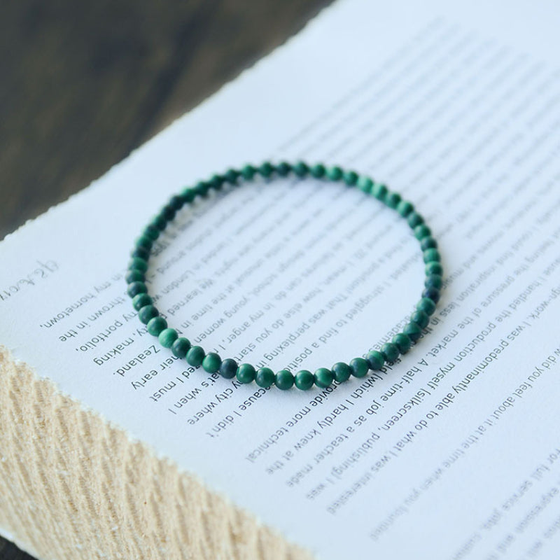 Sheehas Feng Shui Natural Malachite Spiritual Sensing and Healing Stackable Bracelet