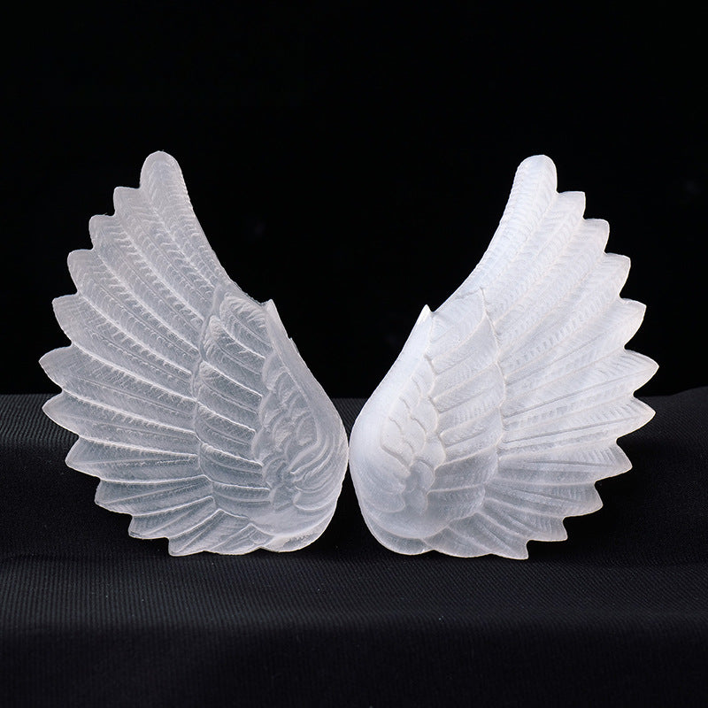 Selenite Angel Wings Stand: Purify Energy and Relieve Stress