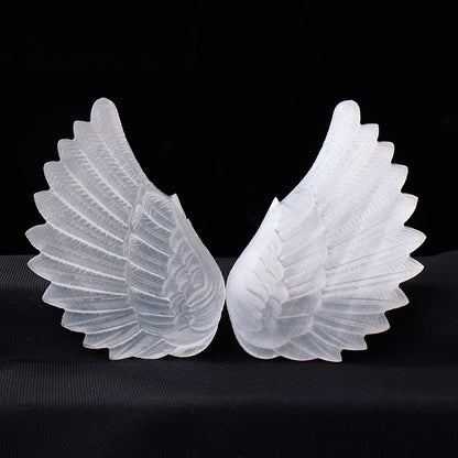 Selenite Angel Wings Stand: Purify Energy and Relieve Stress