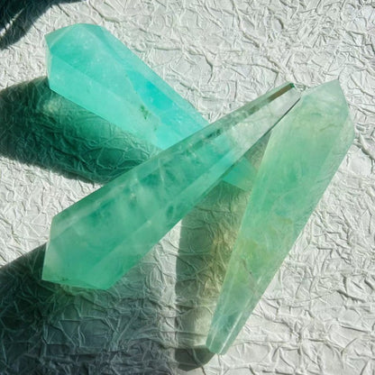 « Sheehas Natural Crystal Scepter » – Sceptre de guérison des chakras en fluorite verte