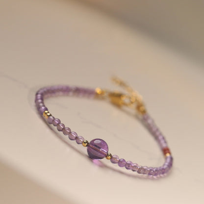 Sheehas Feng Shui Natural Crystal 18K Gold-plated Adjustable Stackable Bracelet: Improve Your Luck