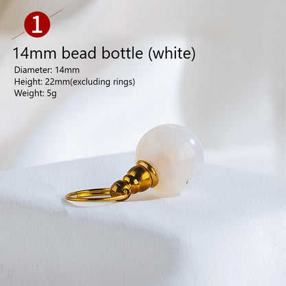 Sheehas Feng Shui Agate Raw Stone Essential Oil Bottle Wishing Pendant