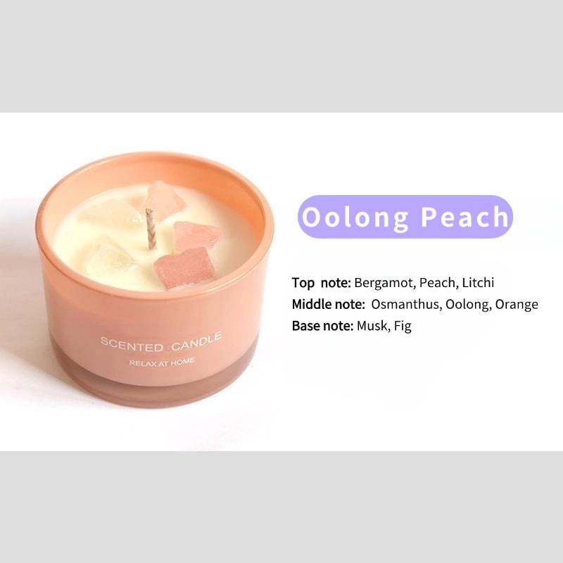 Sheehas Feng Shui Meditation Crystal Scented Candle - Stress Relief