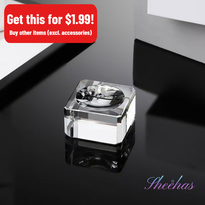 K9-Glass Crystal Ball Square Display Stand