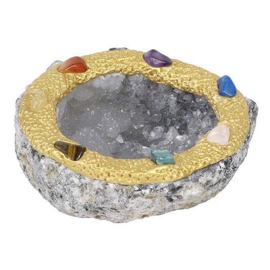 Grab Sheehas Natural Agate Geode Cornucopia! Wealth-boosting agate crystals—just $44.99. Shop prosperity decor deals now!
