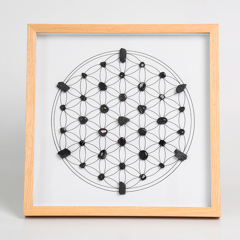 Sheehas Energy Healing Crystal Array Photo Frame - Array Protection (12.6"* 12.6")