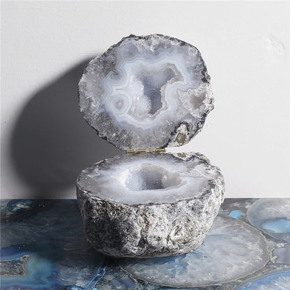 Natural Agate Geode Wealth Bowl - Attract Prosperity