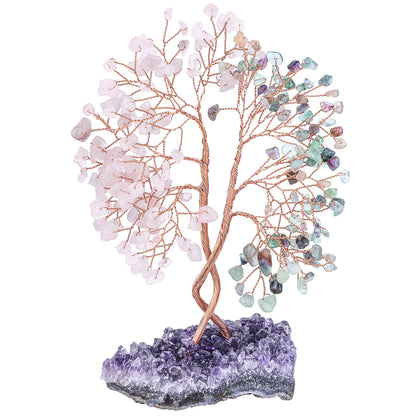 Arbre de vie Sheehas Money avec base en améthyste naturelle