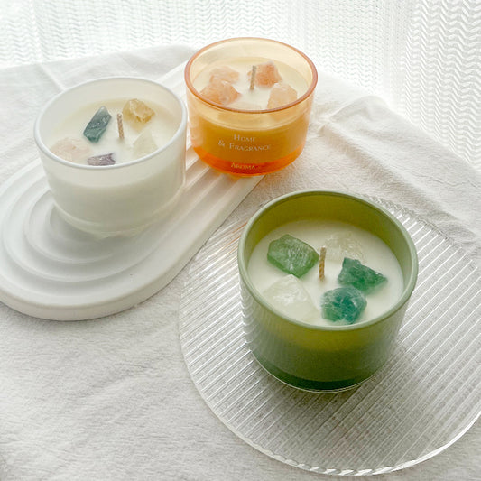 Sheehas Feng Shui Meditation Crystal Scented Candle - Stress Relief